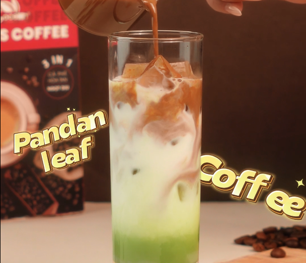 Thử Ngay Cà Phê Mix Lá Dứa Cực Thơm