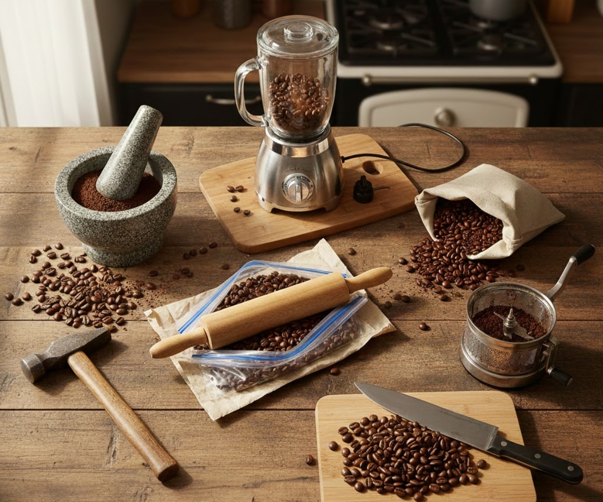 6 Ways to Grind Coffee Beans Without a Grinde