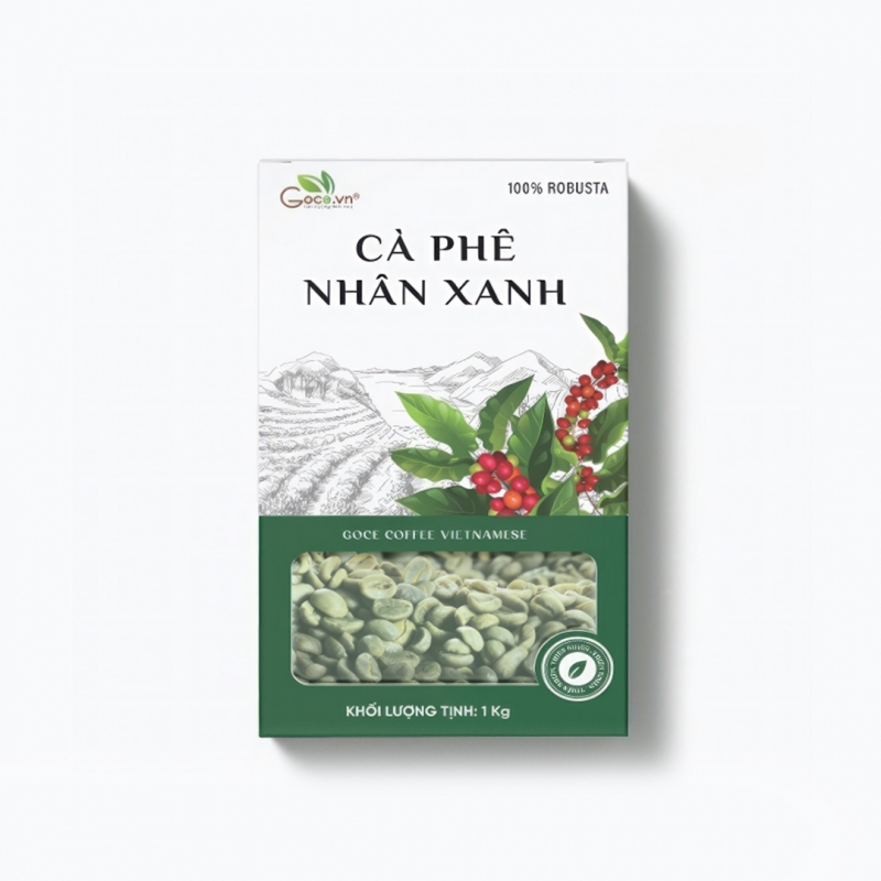 Cà Phê Hạt Nhân Xanh Phối Trộn Arabica Và Robusta 